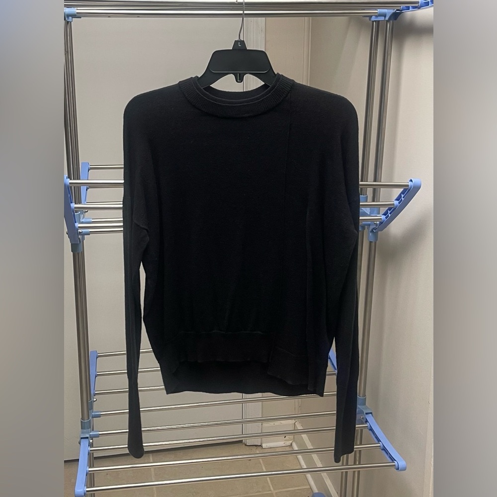 Filippa K women’s craw nick black sweater size XS WOOL & SILK & CASHMERE